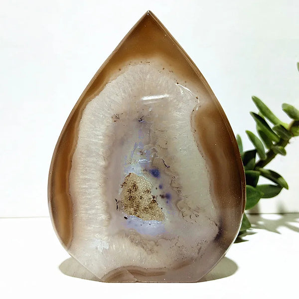 Blue Agate Geode Point-ToShay.org