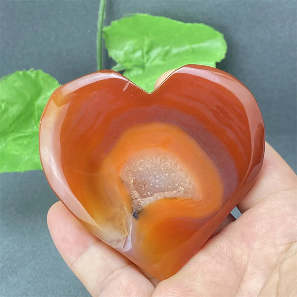 Red Agate Geode Heart-ToShay.org