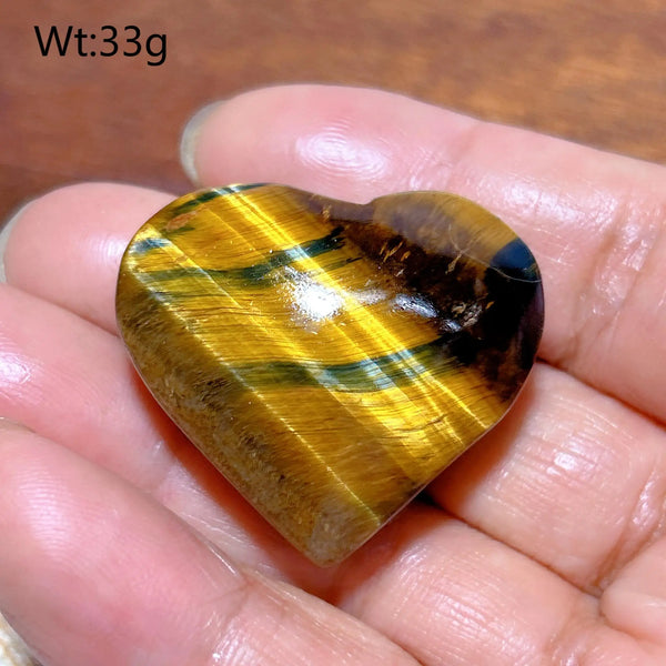 Blue Yellow Tiger Eye Heart-ToShay.org