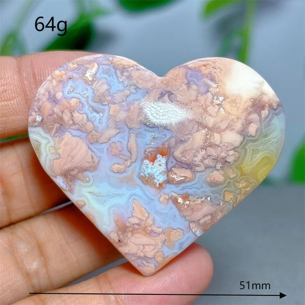 Orange Sakura Jasper Heart-ToShay.org