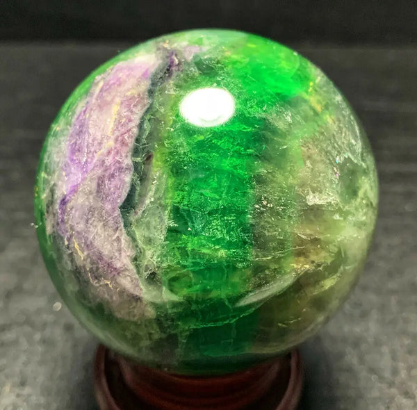 Green Fluorite Quartz Crystal Ball-ToShay.org