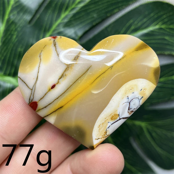 Yellow Mookaite Hearts-ToShay.org