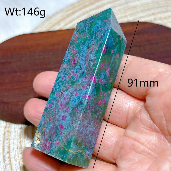 Green Ruby Kyanite Tower-ToShay.org