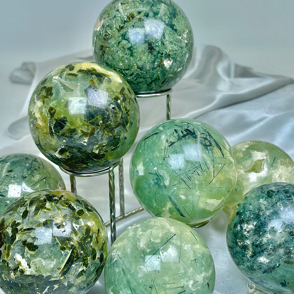 Green Grape Agate Balls-ToShay.org