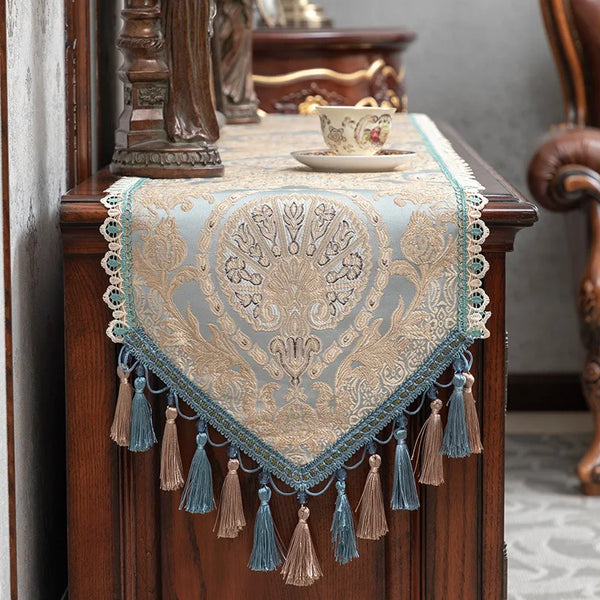 Jacquard Tassel Table Runners-ToShay.org