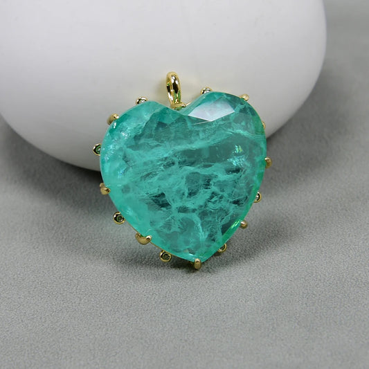 Green Crystal Quartz Hearts-ToShay.org