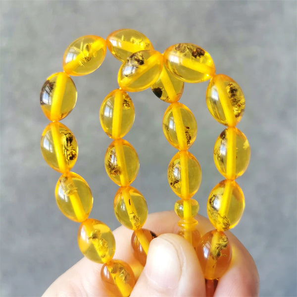 Yellow Amber Insect Prayer Beads-ToShay.org
