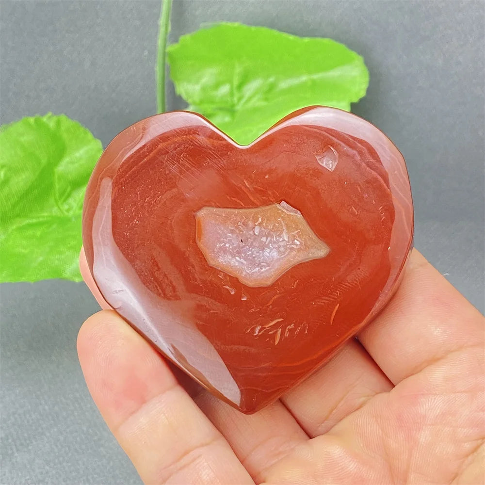 Red Agate Geode Heart-ToShay.org