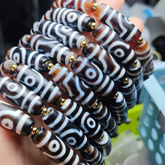 Tibetan Agate Dzi Bracelet-ToShay.org