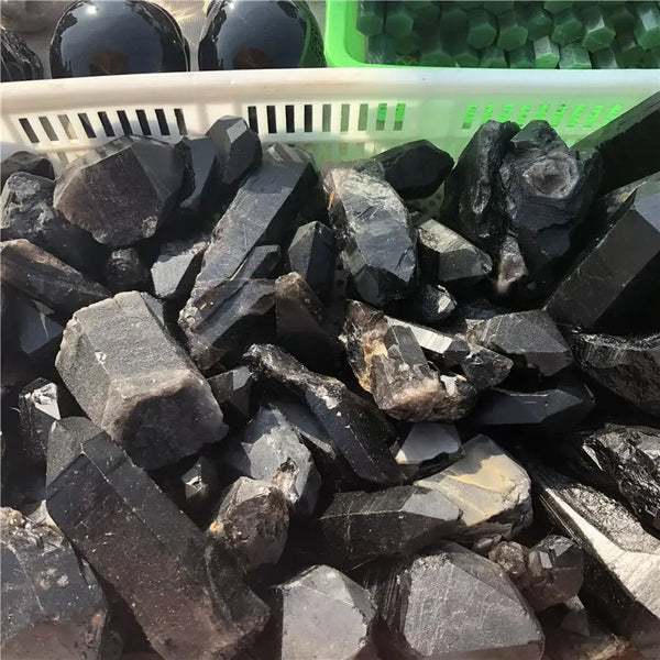 Black Smoky Raw Quartz-ToShay.org