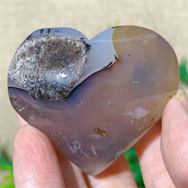 Yellow Hair Agate Heart-ToShay.org