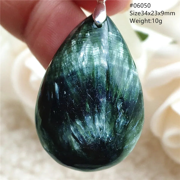 Green Seraphinite Pendant-ToShay.org