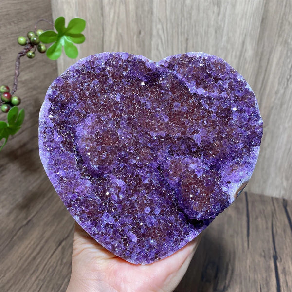 Purple Amethyst Cluster Heart-ToShay.org