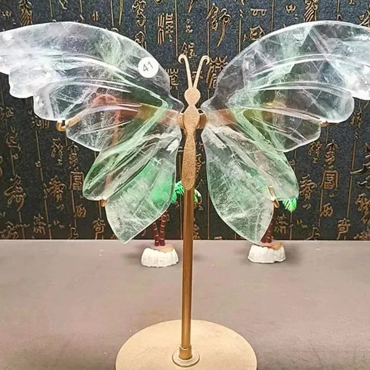 Green Fluorite Crystal Wings-ToShay.org
