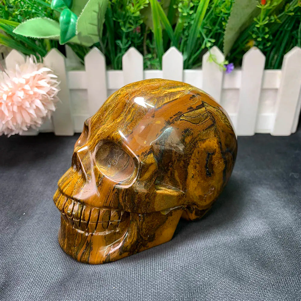 Yellow Tiger Eye Skull-ToShay.org