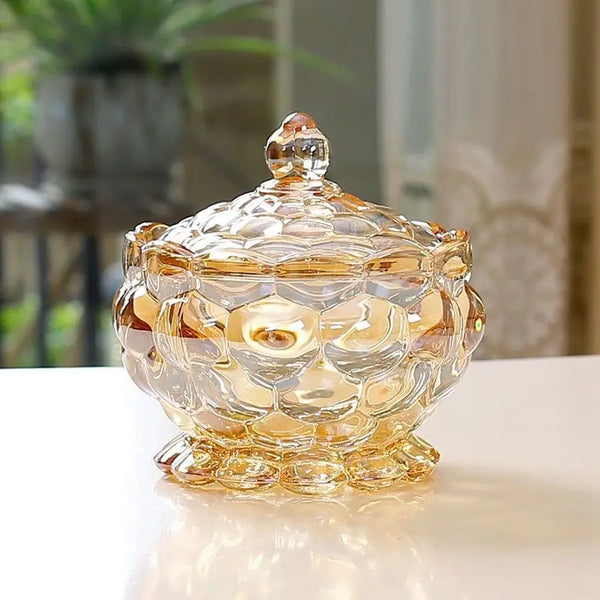 Crystal Glass Candy Jar-ToShay.org