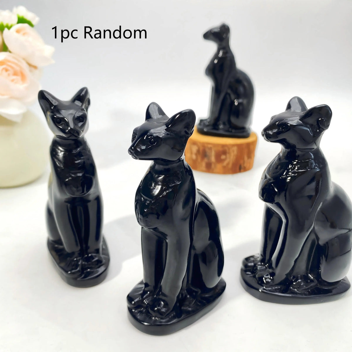Black Obsidian Egyptian Cat-ToShay.org