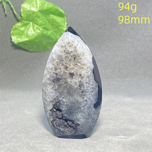 Black Agate Geode Heart-ToShay.org