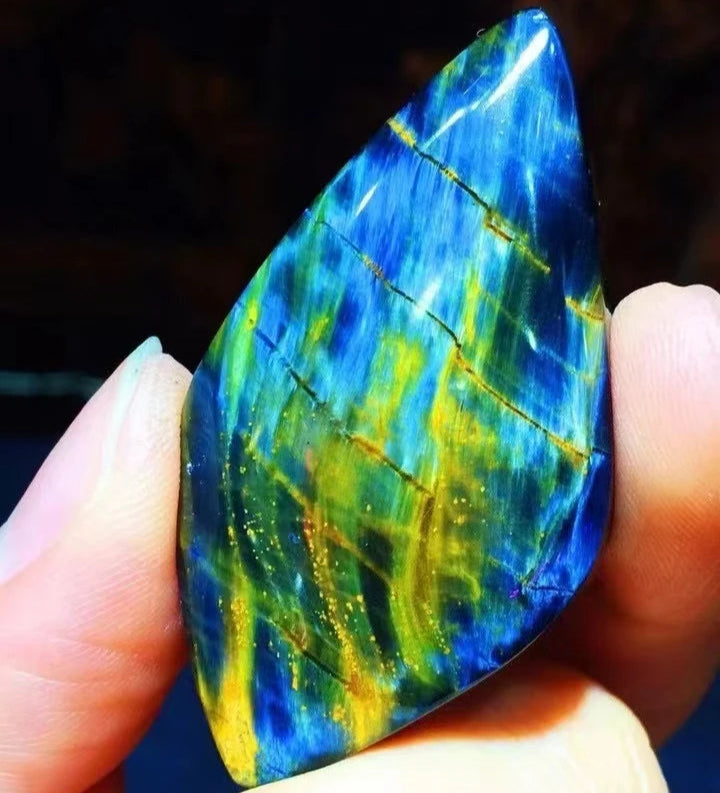Blue Pietersite Chatoyant Pendant-ToShay.org