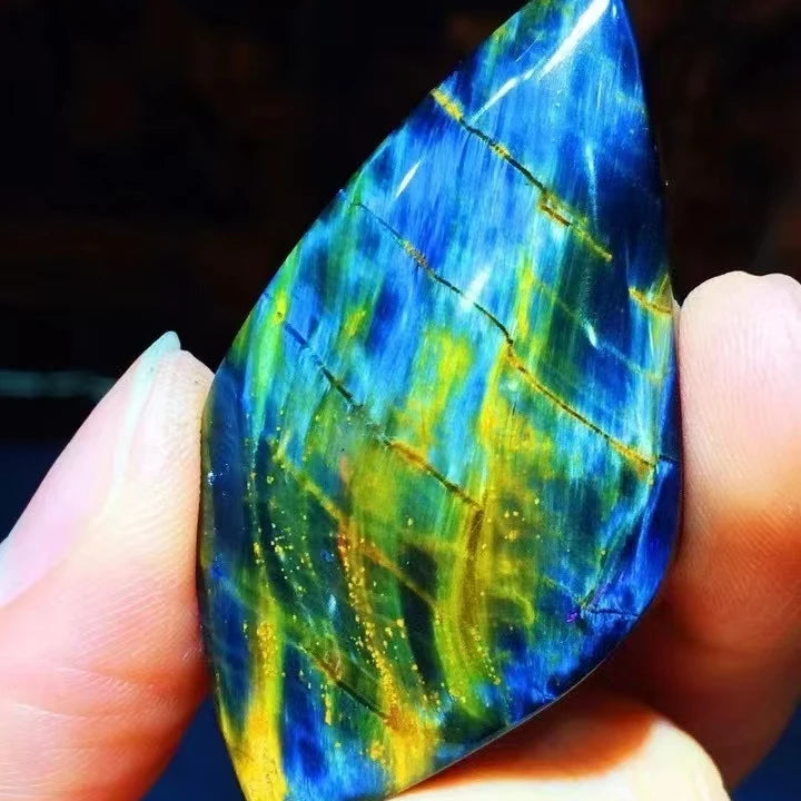 Blue Pietersite Chatoyant Pendant-ToShay.org