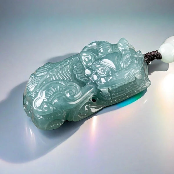 Blue Jadeite Pixiu Pendant-ToShay.org