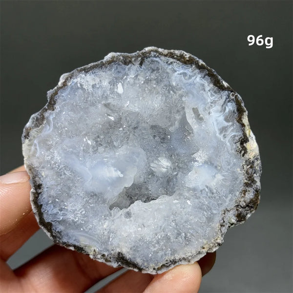 White Agate Crystal Cave Egg-ToShay.org