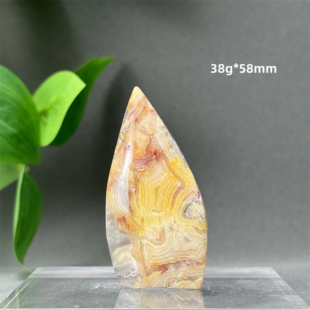 Yellow Crazy Agate Torch-ToShay.org