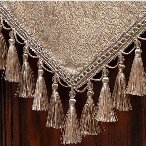Jacquard Tassel Table Runners-ToShay.org
