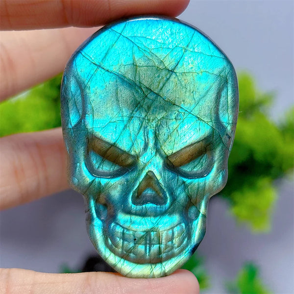 Rainbow Labradorite Skull Pendants-ToShay.org