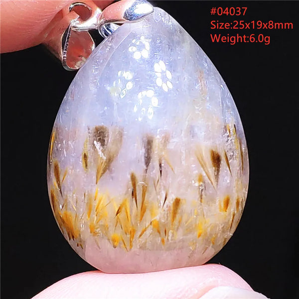 Purple Rutilated Auralite Pendant-ToShay.org