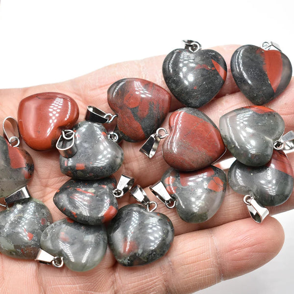 Mixed Crystal Heart Pendants-ToShay.org