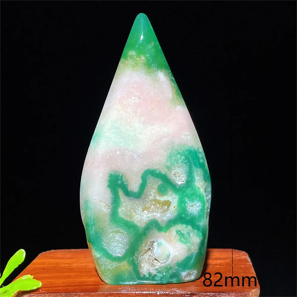 Green Flower Agate Flame-ToShay.org