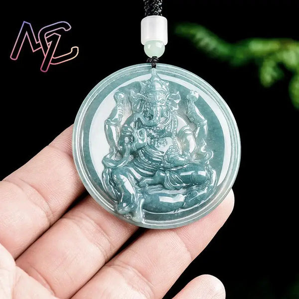 Blue Jadeite Garnesh Pendant-ToShay.org