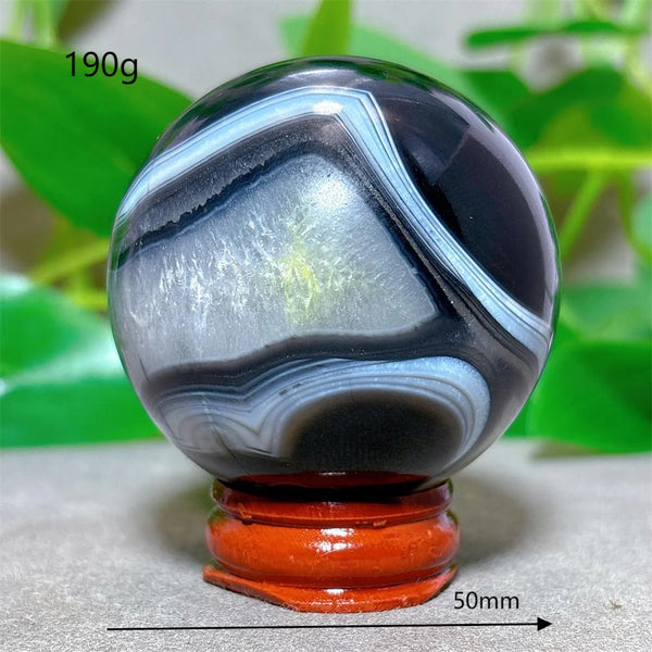 Black Silk Agate Ball-ToShay.org