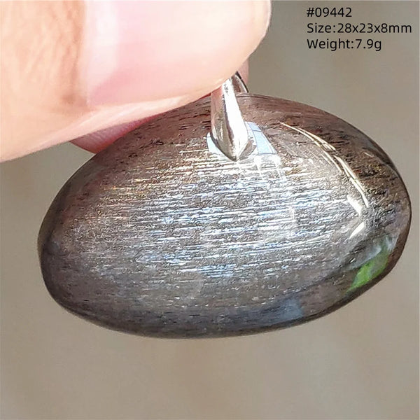 Black Moonstone Sunstone Pendant-ToShay.org