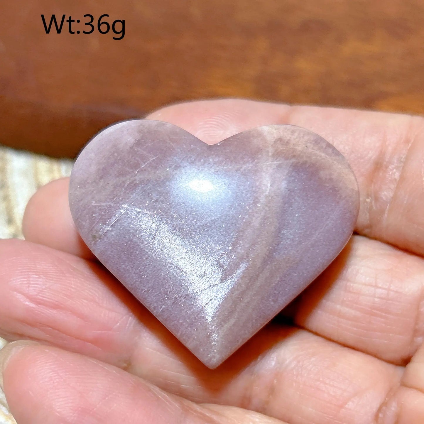 Orange Peach Moonstone Heart-ToShay.org