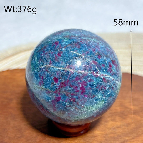 Fluorescence Ruby Kyanite Ball-ToShay.org