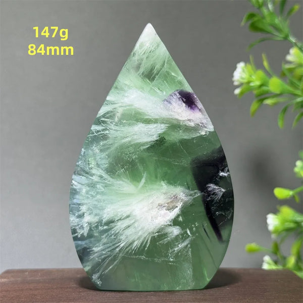 Green Feather Fluorite Torch-ToShay.org