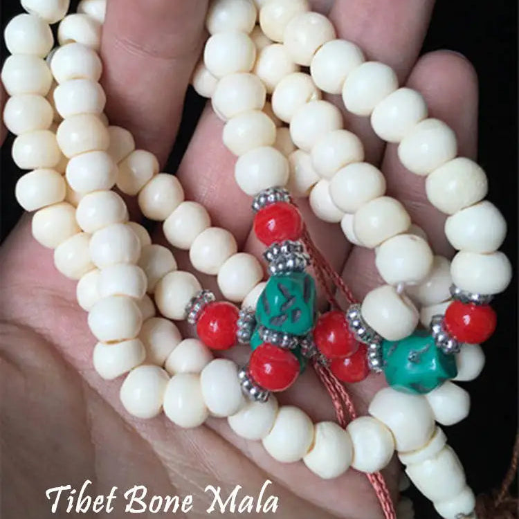 White Yak Bone Beads-ToShay.org