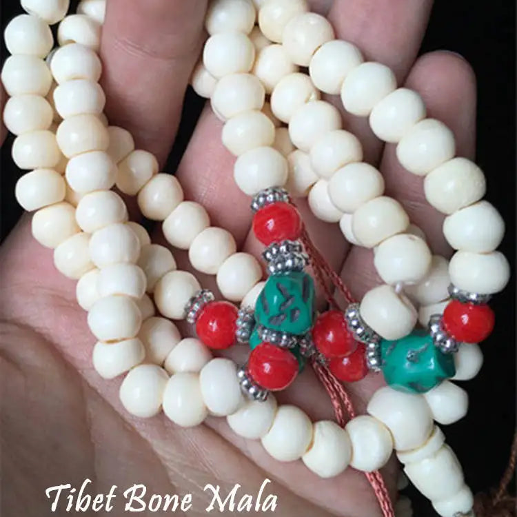 White Yak Bone Beads-ToShay.org