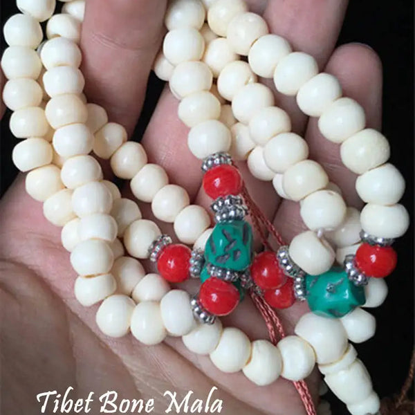 White Yak Bone Beads-ToShay.org