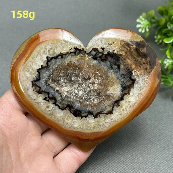 Red Agate Geode Heart-ToShay.org