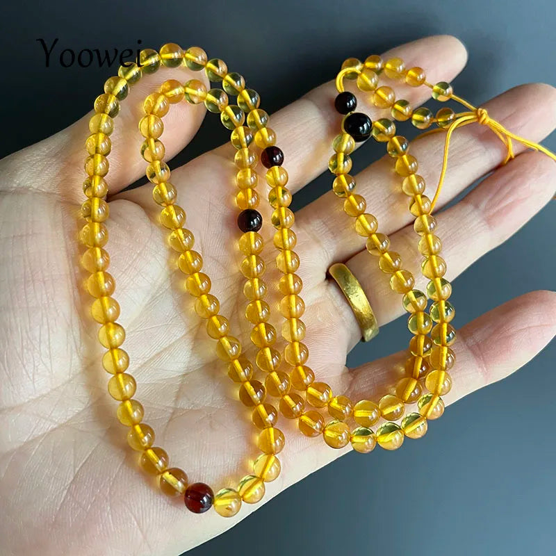 Yellow Amber Necklace-ToShay.org