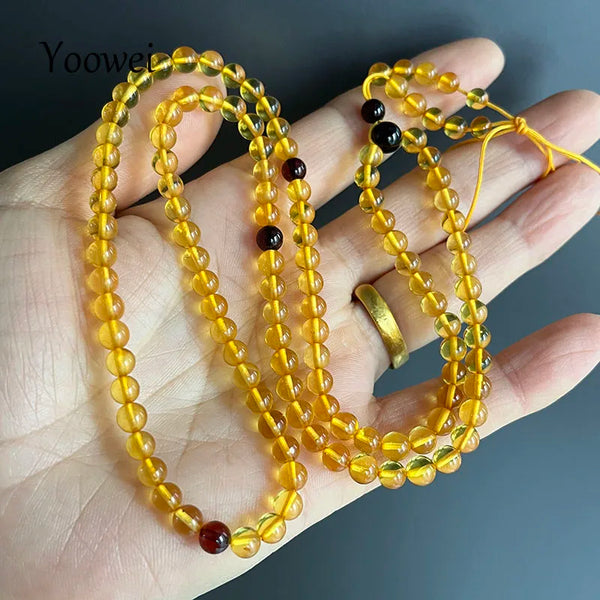 Yellow Amber Necklace-ToShay.org