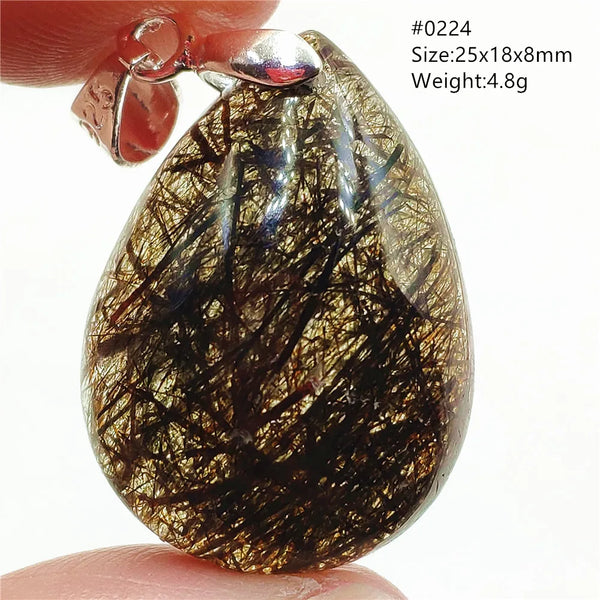 Gold Rutilated Quartz Pendant-ToShay.org