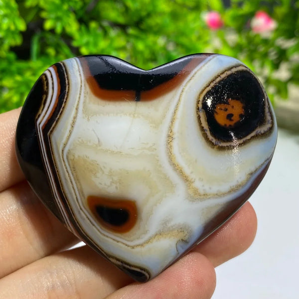 Black Agate Geode Heart-ToShay.org