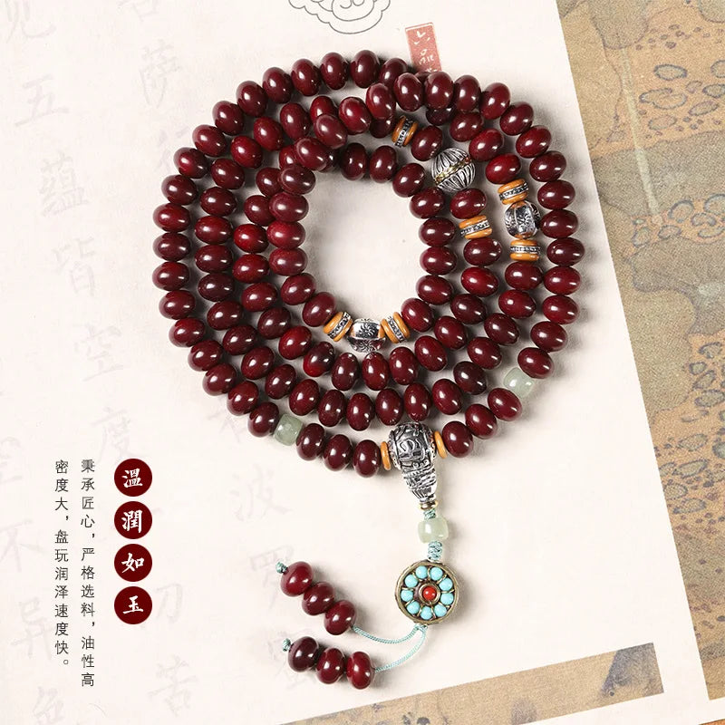Red Cinnabar Buddha Beads-ToShay.org