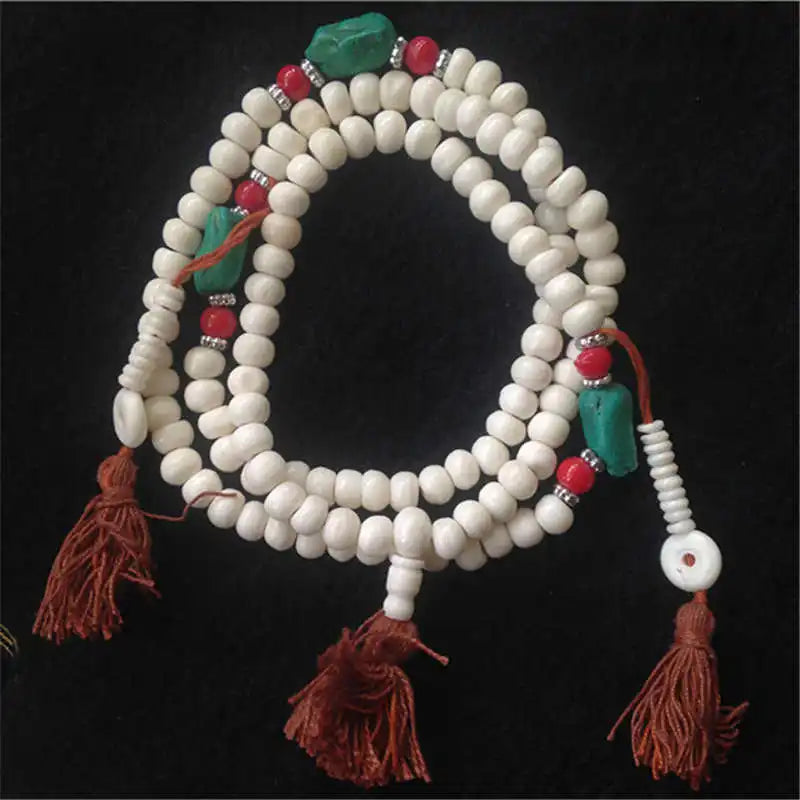 White Yak Bone Beads-ToShay.org
