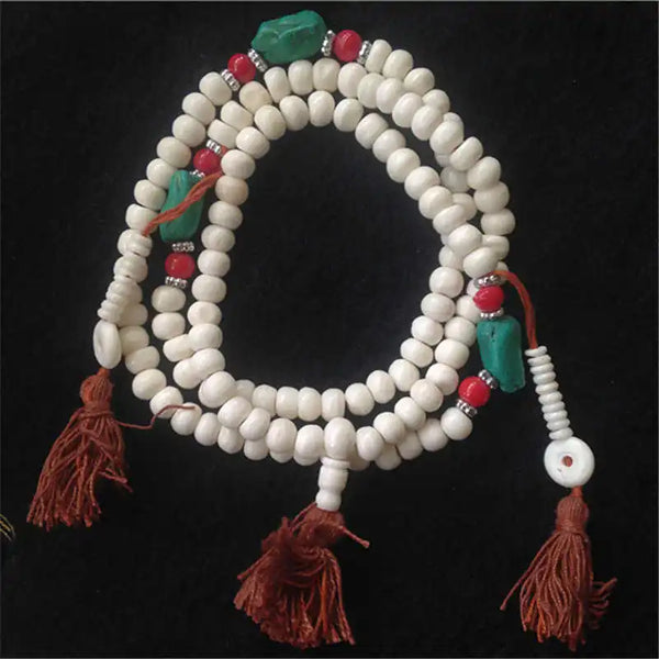 White Yak Bone Beads-ToShay.org