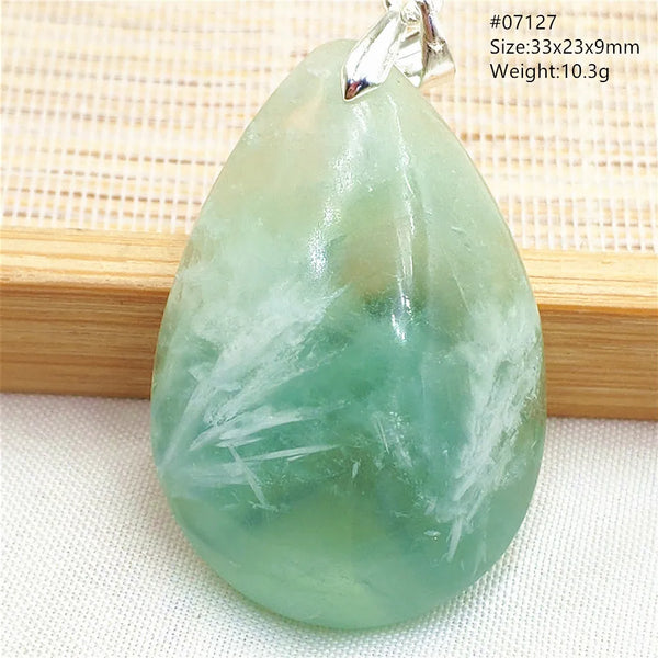 Green Blue Fluorite Pendant-ToShay.org